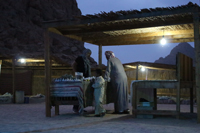 Торговая точка бедуина в горах